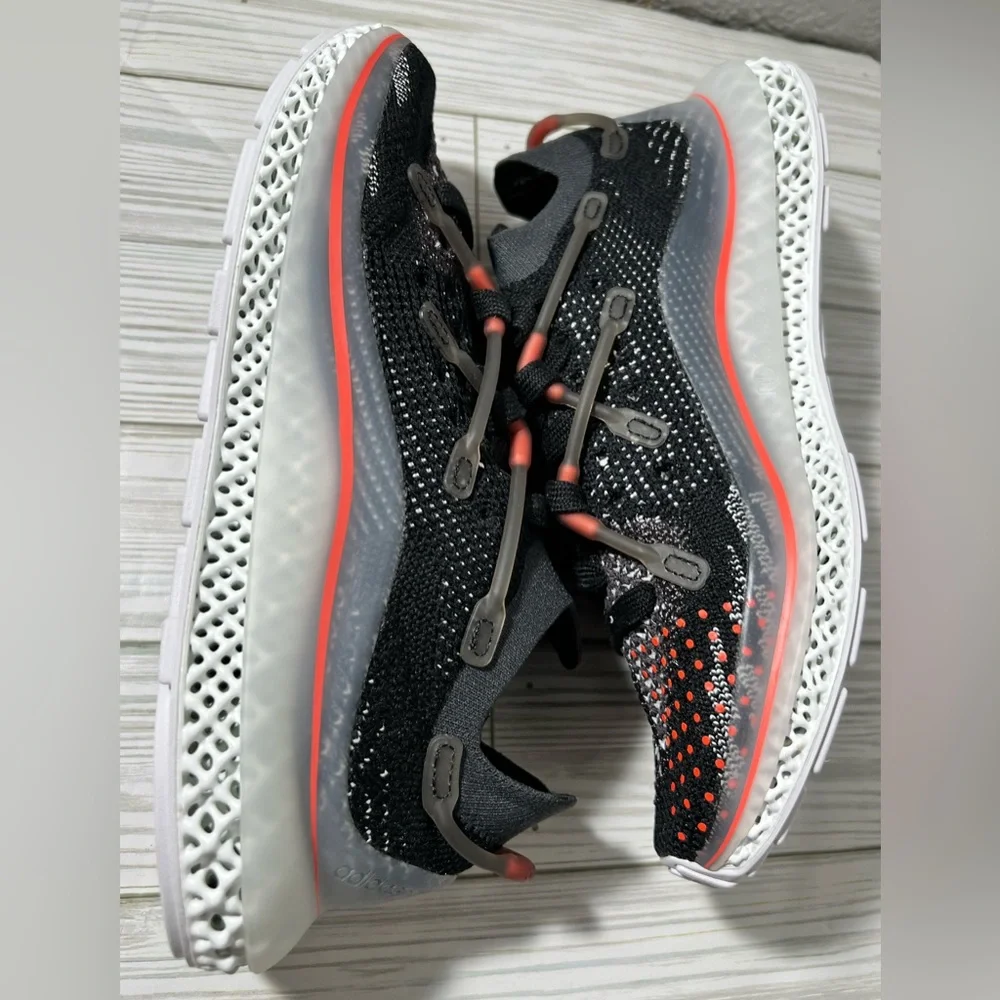 Adidas 4D Fusio men’s running shoe sneakers Black red size 5 GZ7884 athletic‎